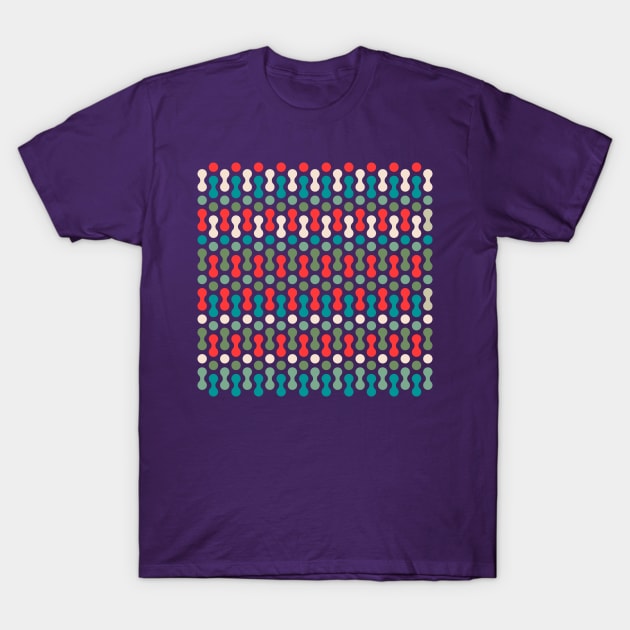 Red, Cream, Mint | Formas coloridas lineales | Linear colorful shapes | 線形のカラフルな形 | Formes colorées linéaires | Lineare bunte Formen | Forme colorate lineari T-Shirt by Zaztrozzi